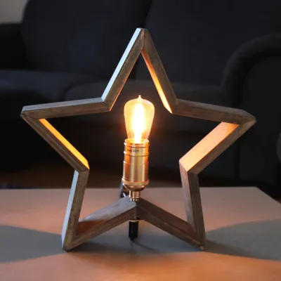Zdjęcie produktu dla Star Trading 257-33, Lekka ozdoba, Brązowy, Drewno, IP20, Gwiazda, CE