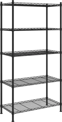 Obrázok produktu pre vidaXL Úložný regál s 5 policami 90x35x180 cm čierny 250 kg