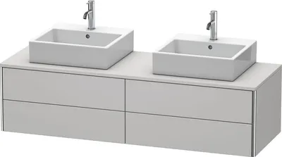 Image de Duravit XSquare Meuble sous-vasque sur console suspendu, pour deux vasques, 4 tiroirs, 1600x400x548mm, XS4917B3939