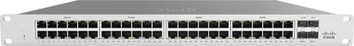 Obrázek produktu pro Cisco Meraki MS120-48LP, Řízený, L2, Gigabit Ethernet (10/100/1000), Podpora napájení po Ethernetu (PoE), Instalace do racku, 1U