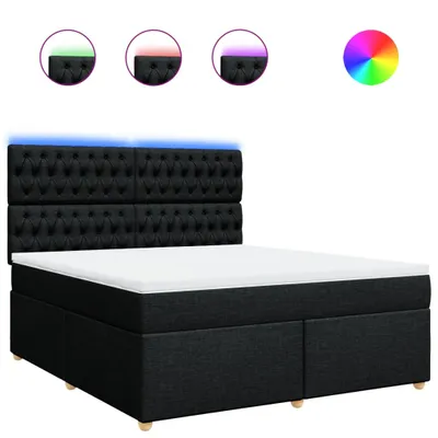 Produktbild von Boxspringbett mit Matratze Schwarz 180x200 cm Stoff