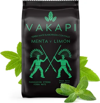 Obrázok produktu pre Čaj Yerba Mate VAKAPI Menta y Limon 500g - paraguajský čaj maté s mätou a citrónom - silný čaj yerba maté 0,5kg