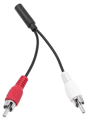 Productafbeelding van Aux 3,5 mm jack naar 2 AV-stekker adapterkabel stereo audio splitter kabel