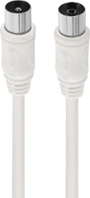 Obrázok produktu pre Force Power, TV koaxiálny kábel 9,52 mm konektor na konektor, tienený, 2 m, biely