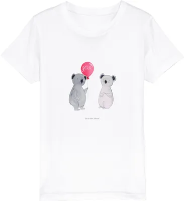 Produktbild von Mr. & Mrs. Panda Kleinkinder T-Shirt Koala Luftballon 7-8 Jahre (122/128) - Weiß - Geschenk, Party, Teenager, Shirts für Kinder, Geburtstag, Kindershirt, Jungen
