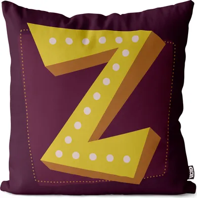 Produktbild von VOID Z Buchstaben Vintage Initialen Kissenbezug Kissenhülle Sofakissen Kissen Deko Outdoor-Kissen Dekokissen