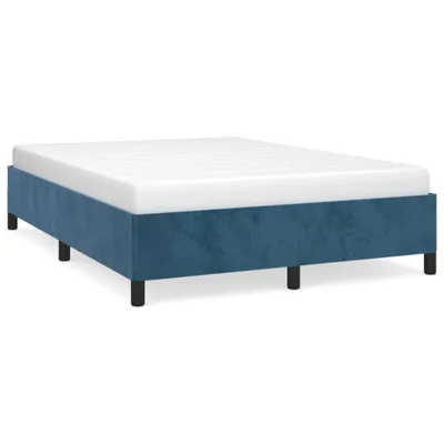 Produktbild von "Winterschlussverkauf "Bettgestell - CLORIS - Doppelbett - Robust und langlebig - ohne Matratze Dunkelblau 140x190 cm - Einfache Montage -  Samt - DEMöbel2038603