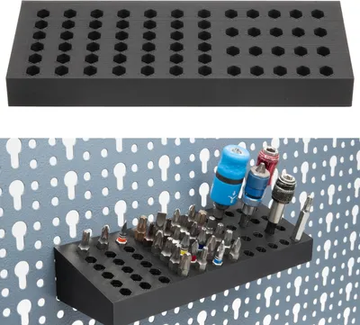 Produktbild von Bit Wandhalter Bithalter für Küpper Lochwand 62 Bits Halterung Sechskant Halter