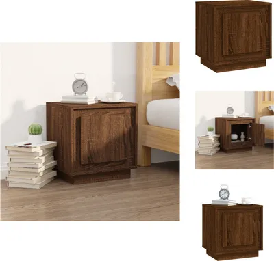 Produktbild von vidaXL Nachttisch Braun Eichen-Optik 44x35x45 cm Holzwerkstoff -  Nachttische