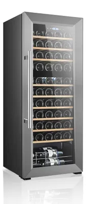 Weinkühlschrank 55 Flaschen, 2 Zonen, LED-Touch, schwarz
