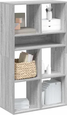 Image de Maison Exclusive - Bibliothèque Gris Sonoma 66x31x112 cm Matériau dérivé du bois