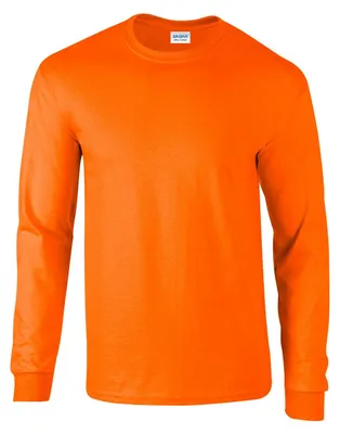Produktbild von Gildan - T-Shirt für Herren/Damen Uni Langärmlig FK2737 (S) (Neon-Orange)