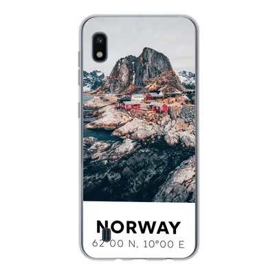 Produktbild von MuchoWow® Handyhülle Schutzhülle Hülle für Samsung Galaxy A10 Norwegen - Wasser - Bergen Silikon Softcase Handy Hülle - Schutzhülle