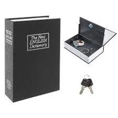 Obrázok produktu pre Trezor čierny tvar knihy 24x15,5x5,5cm