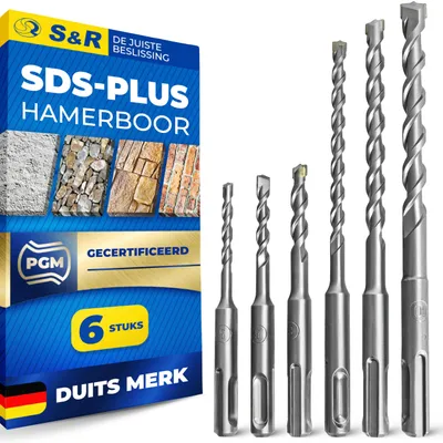 Image de Jeu de forets SDS-Plus, 6 pièces, de 5 à 10 mm, pour marteaux-perforateurs