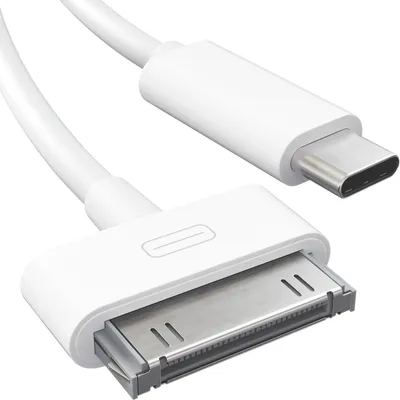 Produktbild von KabelDirekt – 30-Pin auf USB-C Adapter Kabel für iPhone, iPad, iPod – 2m (Next-Generation-Datenkabel/Ladekabel/Sync-Kabel von USB-C auf Dock Connector für iPhone 4S/4/3G/3/1, iPad 3/2/1, iPod, weiß)