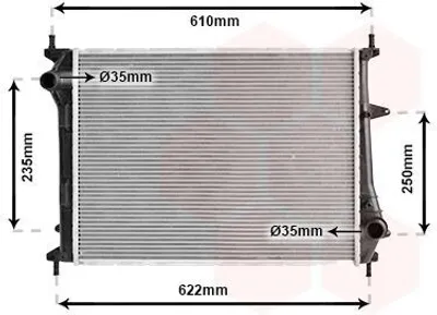 Produktbild von VAN WEZEL 17002329 Kühler Wasserkühler Motorkühler für FIAT MULTIPLA (186)