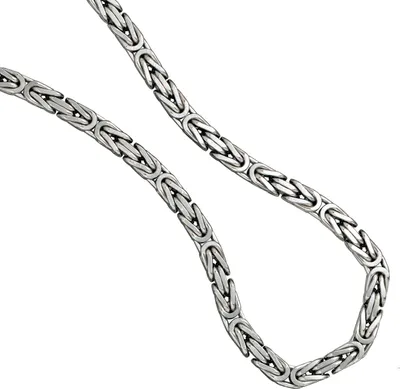Produktbild von JOBO Königskette 925 Sterling Silber rhodiniert 60 cm Karabiner Halskette Kette