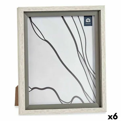 Obrázok produktu pre Fotorámik 24 x 2 x 29 cm krištáľovo sivé drevo hnedý plast (6 kusov)