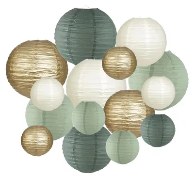 Productafbeelding van 15 Stuks Papieren Lantaarns voor Feestdecoratie