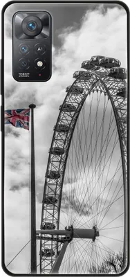 Produktbild von König Design Hülle kompatibel mit Xiaomi Redmi Note 11E Pro Kunststoff Soft Handyhülle - Handy Case London Riesenrad