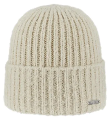 Areco warme Beanie Strickmütze aus Fleecy-Spezialgarn in beige