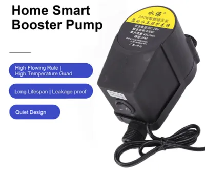 Obrázok produktu pre Zosilňovacie čerpadlo na zvýšenie tlaku vody – prenosné automatické sprchové čerpadlo do kúpeľne a kuchyne, 200 W, 45 l/min, americká zástrčka