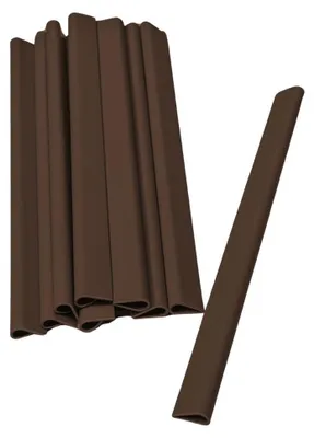 Produktbild von Sichtschutzstreifen zaun|zu Klemmschiene ECO-Clip Zaunblende für Doppelstabzaun Braun 1er Pack