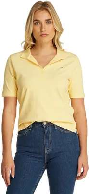 Produktbild von Tommy Hilfiger Damen Poloshirt Kurzarm 1985 Pique Regular Fit, Gelb (Citronella)