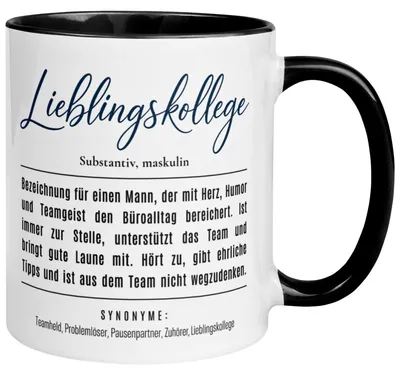 Produktbild von Tasse Kollege – „Definition Lieblingskollege“ – Geschenk Bester Arbeitskollege