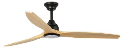 Obrázok produktu pre Stropný ventilátor DC s LED osvetlením a diaľkovým ovládaním, farba: čierna, priemer: 152 cm