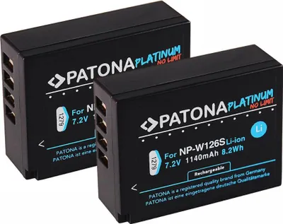 Obrázok produktu pre 2x náhradná batéria Fujifilm NP-W126s NP-W126 1140 mAh