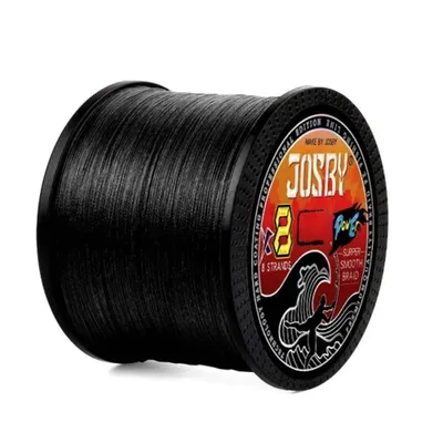 Produktbild von 8fach geflochtene Angelschnur 500m 0,14–0,50mm – JOSBY Braid Power hohe Tragkraft (0,23mm schwarz)