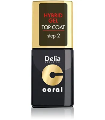 Zdjęcie produktu dla Lakier Hybrydowy Top Coat Coral Do Paznokci