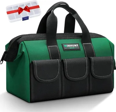 Produktbild von WINHUNT Werkzeugtasche 12 Zoll Grün 1680D Polyester für Heimwerker
