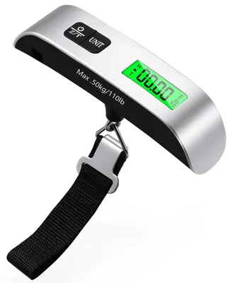 Immagine prodotto di Bilancia digitale per valigie, portata massima 50 kg, funzione tara, display LED