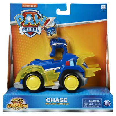 Produktbild von Spielset mit Fahrzeug, Paw Patrol Mighty Pups Deluxe, Chase