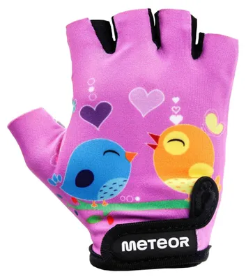 Image de Meteor - Gants de cyclisme pour enfants « Chouette » PP594 (M) (rose)