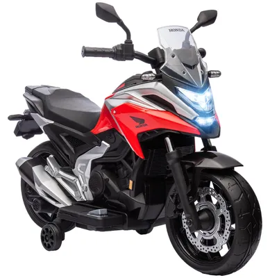 Image de Moto šŠlectrique pour enfants 12V moto porteur Honda pour enfants 3 š€ 6 ans avec musique, phares rouge