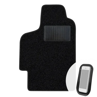 Produktbild von moto-MOLTICO Fahrer Fußmatte Auto Velours Fahrerseite Autoteppiche Schwarz Fahrermatte 1-teilig passend für Renault Laguna I 1993-1998