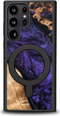 Obrázek produktu pro Dřevěné pouzdro pro Galaxy S23 Ultra, Bewood Unique Violet pro MagSafe