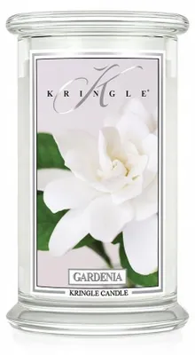 Immagine prodotto di Kringle Candle, grande candela profumata alla gardenia, con 2 stoppini