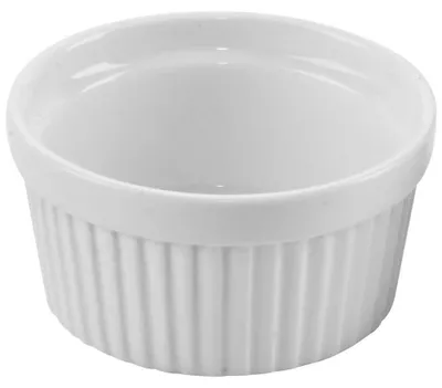 Image de Récipient en porcelaine pour cuisson au four - Plat à gratin - 9 cm - 150 ml - Blanc -  LFGB