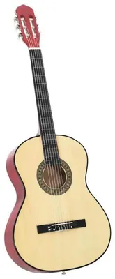Produktbild von Konzertgitarre - 4/4 Akustikgitarre - 99 cm Vollgröße - Linde - Für Anfänger - Armeegrün