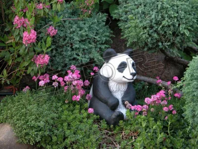 Zdjęcie produktu dla Garten Dekoration Panda Terrasse Stein Figuren Figur Deko Statue Skulptur