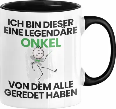Produktbild von Onkel Geschenk Tasse Lustige Geschenkidee Geburtstag für Onkel Ich Bin Dieser Legendäre Onkel Von Dem Alle Geredet Haben Kaffee-Becher (Schwarz)