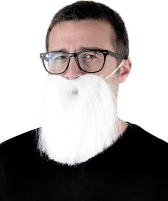 Produktbild von Weihnachtsmann-BartKostümaccessoire weiss - Einheitsgröße