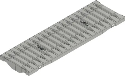 Produktbild von Hauraton Recyfix PRO 100 Stegrost SW 110/9 horizontaler Schubsicherung Klasse C 250 aluminium 500 mm x 149 mm x 38 mm