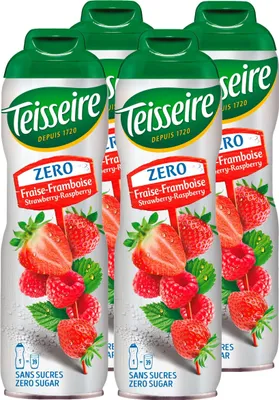 Produktbild von Teisseire Sirup Erdbeer-Himbeer zero Zucker 600ml - Cocktails (4er Pack)