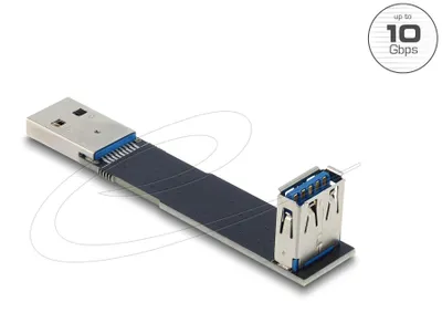 Image de DELOCK USB 10Gbps Adapter USB-A BU < ST gewinkelt 90°